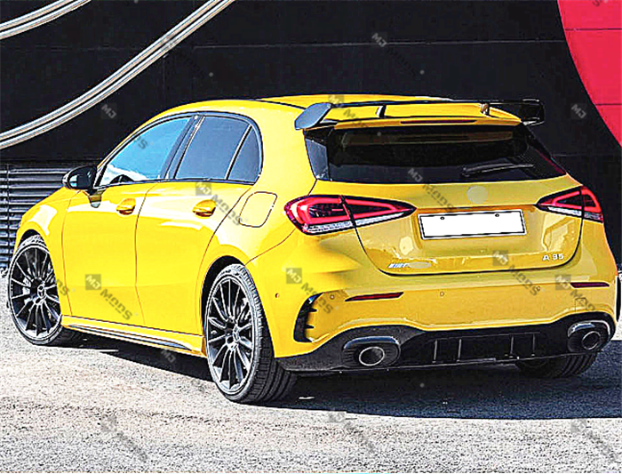 ABS Glossy Black Rear Diffuser Fit For MERCEDES BENZ【W177 A180/200/250 AMG A35 A45】【Hatchback】 (4748310741066)
