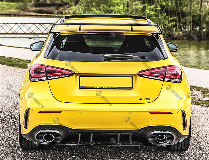 ABS Glossy Black Rear Diffuser Fit For MERCEDES BENZ【W177 A180/200/250 AMG A35 A45】【Hatchback】 (4748310741066)