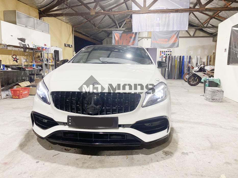 ABS Front Grille For MERCEDES BENZ【W176 A180/200/250 A45 AMG】16-18【GT BK】 (4748301631562)