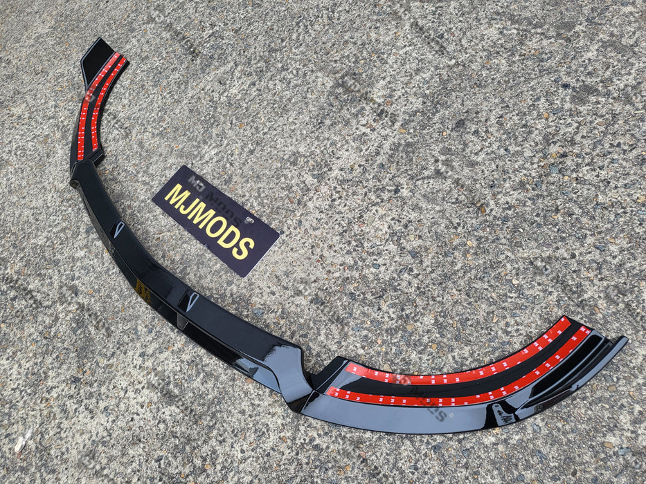 ABS Glossy Black Front Lip For MERCEDES BENZ E CLASS【W213/S213 E200/220/300/350/400/450 AMG】【E43 AMG/E53 AMG】2016-2019 (6898012454986)