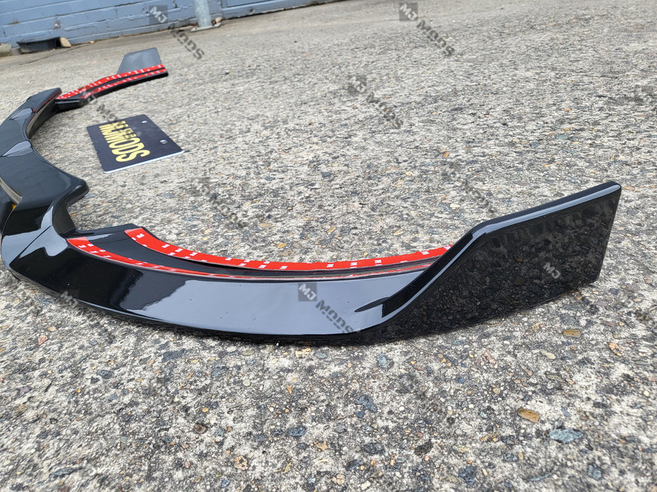 ABS Glossy Black Front Lip For MERCEDES BENZ E CLASS【W213/S213 E200/220/300/350/400/450 AMG】【E43 AMG/E53 AMG】2016-2019 (6898012454986)