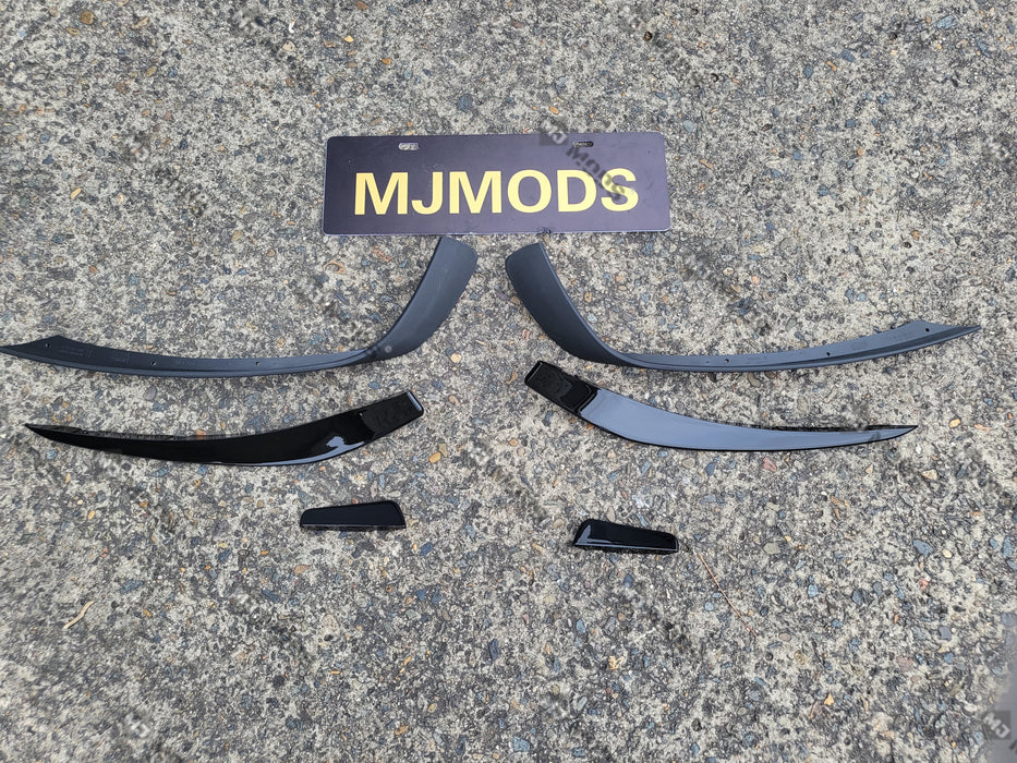 ABS Black Front Bumper Vent Insert Canards for MERCEDES BENZ【W176 A180/200/250 M Sports & A45 AMG】12-15 (6939506475082)