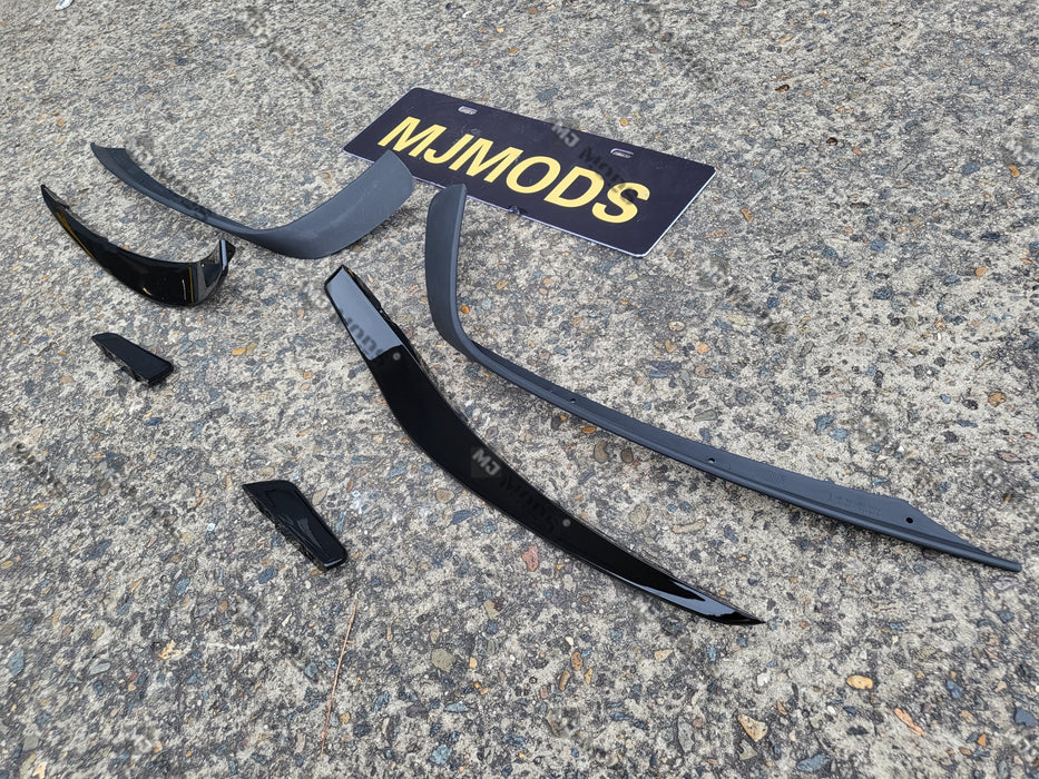 ABS Black Front Bumper Vent Insert Canards for MERCEDES BENZ【W176 A180/200/250 M Sports & A45 AMG】12-15 (6939506475082)