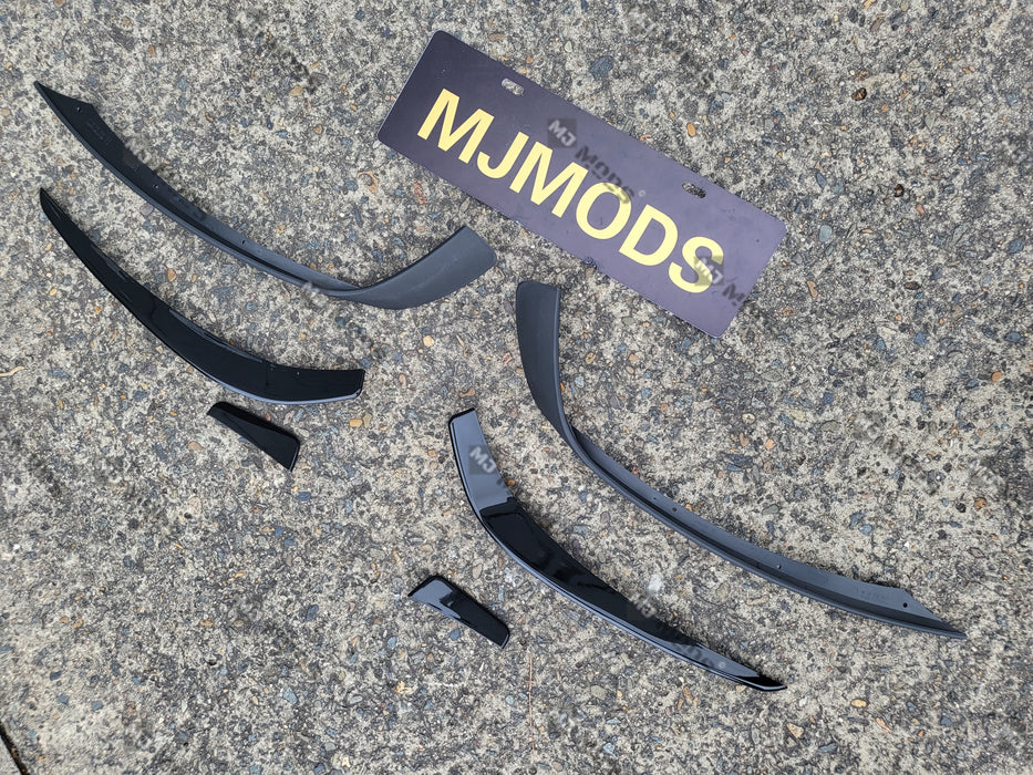 ABS Black Front Bumper Vent Insert Canards for MERCEDES BENZ【W176 A180/200/250 M Sports & A45 AMG】12-15 (6939506475082)