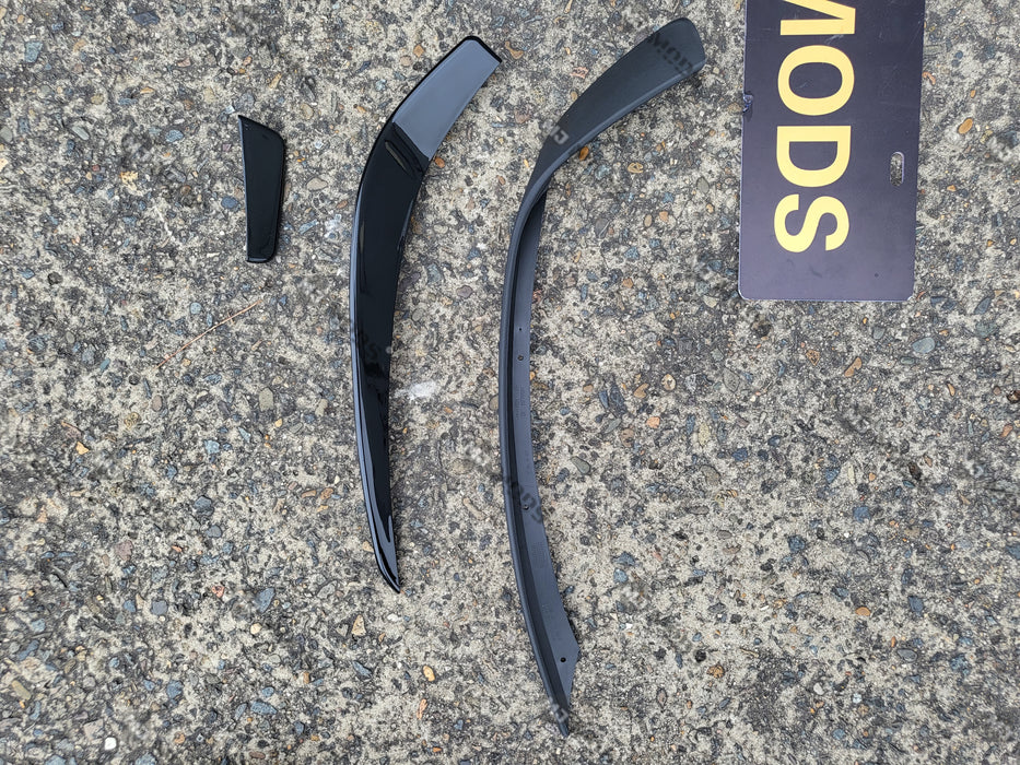 ABS Black Front Bumper Vent Insert Canards for MERCEDES BENZ【W176 A180/200/250 M Sports & A45 AMG】12-15 (6939506475082)