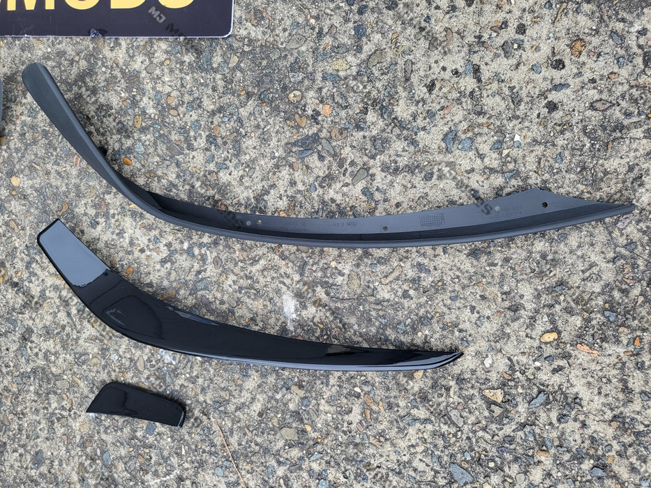 ABS Black Front Bumper Vent Insert Canards for MERCEDES BENZ【W176 A180/200/250 M Sports & A45 AMG】12-15 (6939506475082)