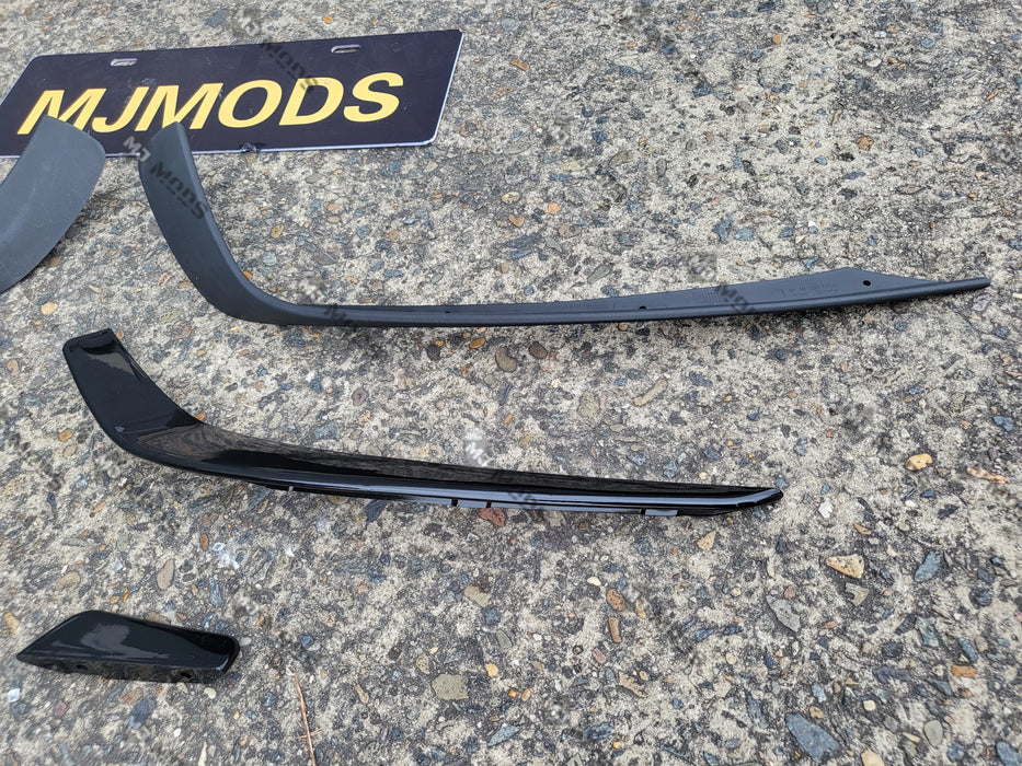 ABS Black Front Bumper Vent Insert Canards for MERCEDES BENZ【W176 A180/200/250 M Sports & A45 AMG】12-15 (6939506475082)