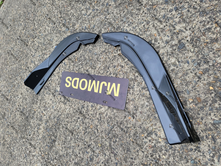 ABS GLOSSY BLACK Rear Bumper Vent Insert Canards Splitter Flaps for BMW4 Series【G22/G23 420/430/M440】2020+ (6962875007050)