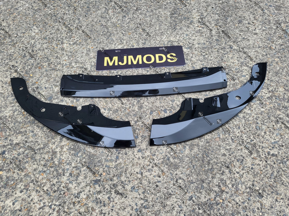 ABS Glossy Black Front Bumper Lip for BMW 4 Series【G22/G23/G26 420/430/M440】2020+【MP 3pcs】 (6962848825418)