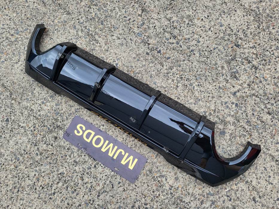 ABS GLOSSY BLACK REAR DIFFUSER fit for BMW 1 Series【F40 118i M Sport M135i 】2019+【Twin】 (7060663599178)