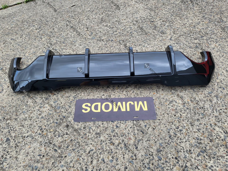 ABS GLOSSY BLACK REAR DIFFUSER fit for BMW 1 Series【F40 118i M Sport M135i 】2019+【Twin】 (7060663599178)