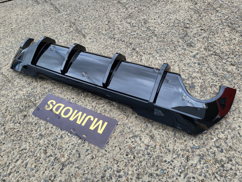 ABS GLOSSY BLACK REAR DIFFUSER fit for BMW 1 Series【F40 118i M Sport M135i 】2019+【Twin】 (7060663599178)
