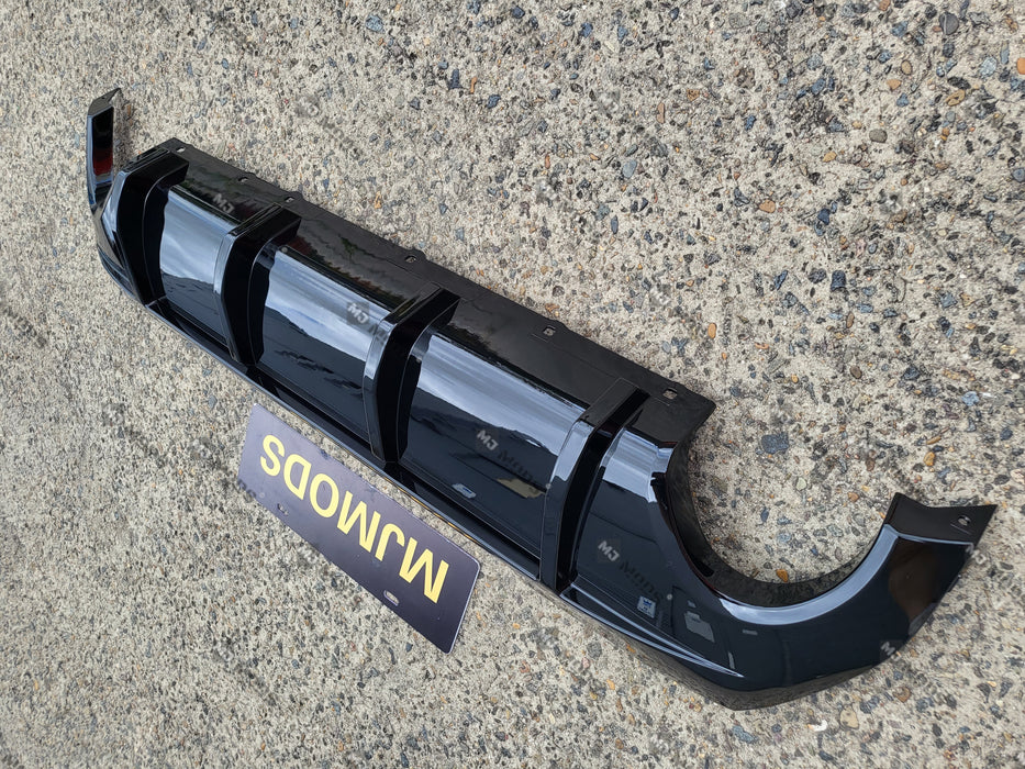 ABS GLOSSY BLACK REAR DIFFUSER fit for BMW 1 Series【F40 118i M Sport M135i 】2019+【Twin】 (7060663599178)