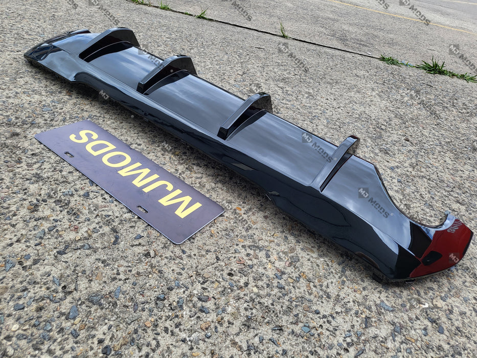 ABS GLOSSY BLACK REAR DIFFUSER fit for BMW 1 Series【F40 118i M Sport M135i 】2019+【Twin】 (7060663599178)