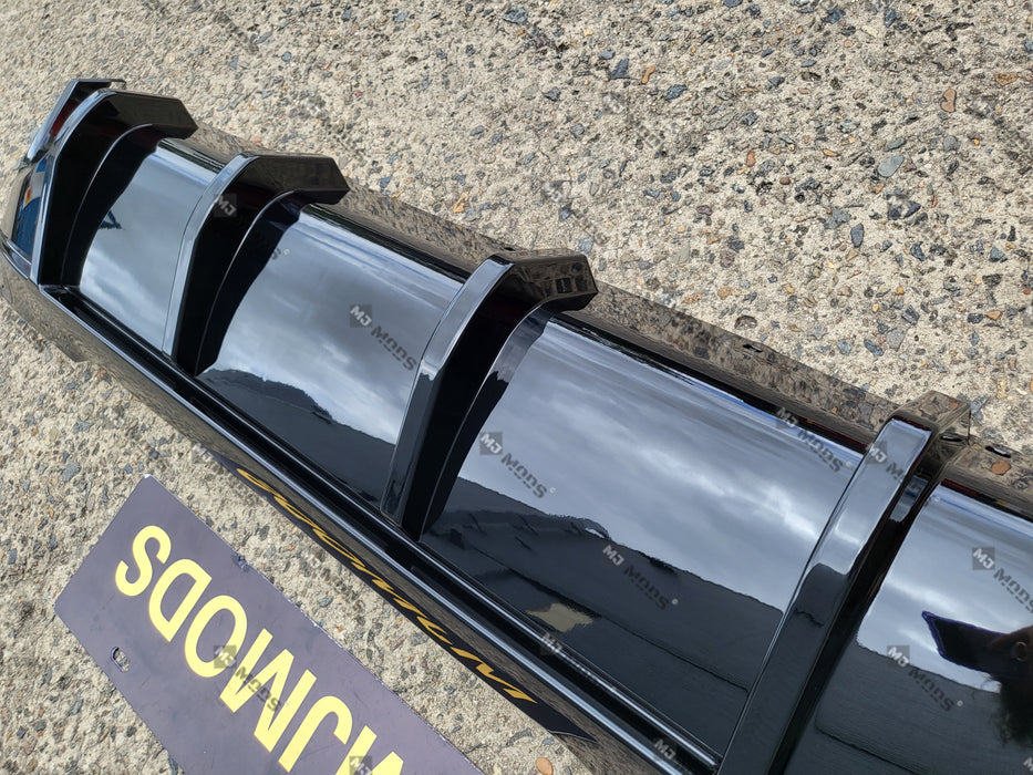 ABS GLOSSY BLACK REAR DIFFUSER fit for BMW 1 Series【F40 118i M Sport M135i 】2019+【Twin】 (7060663599178)