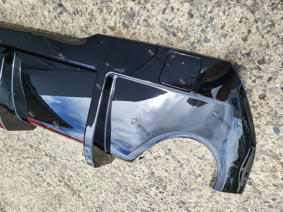 ABS GLOSSY BLACK REAR DIFFUSER fit for BMW 1 Series【F40 118i M Sport M135i 】2019+【Twin】 (7060663599178)