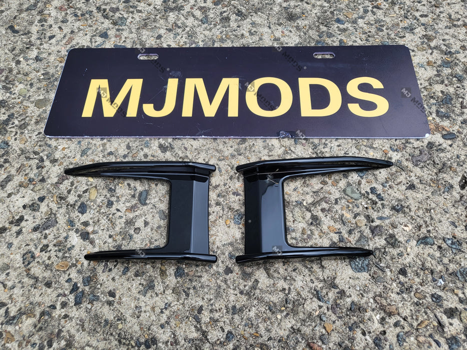 ABS Glossy Black Front Bumper Vent Insert Canards for  BMW 1 Series【F40 118i M Sport M135i 】2019+ (7060665106506)