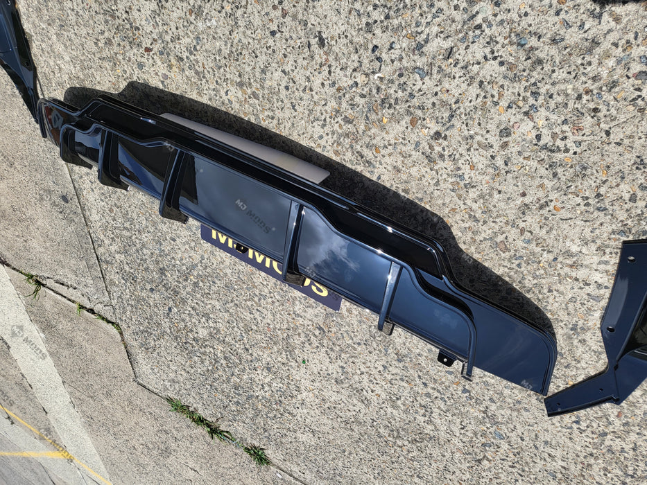 ABS GLOSSY BLACK REAR DIFFUSER fit for【Tesla Model 3】2019+ (7062972497994)