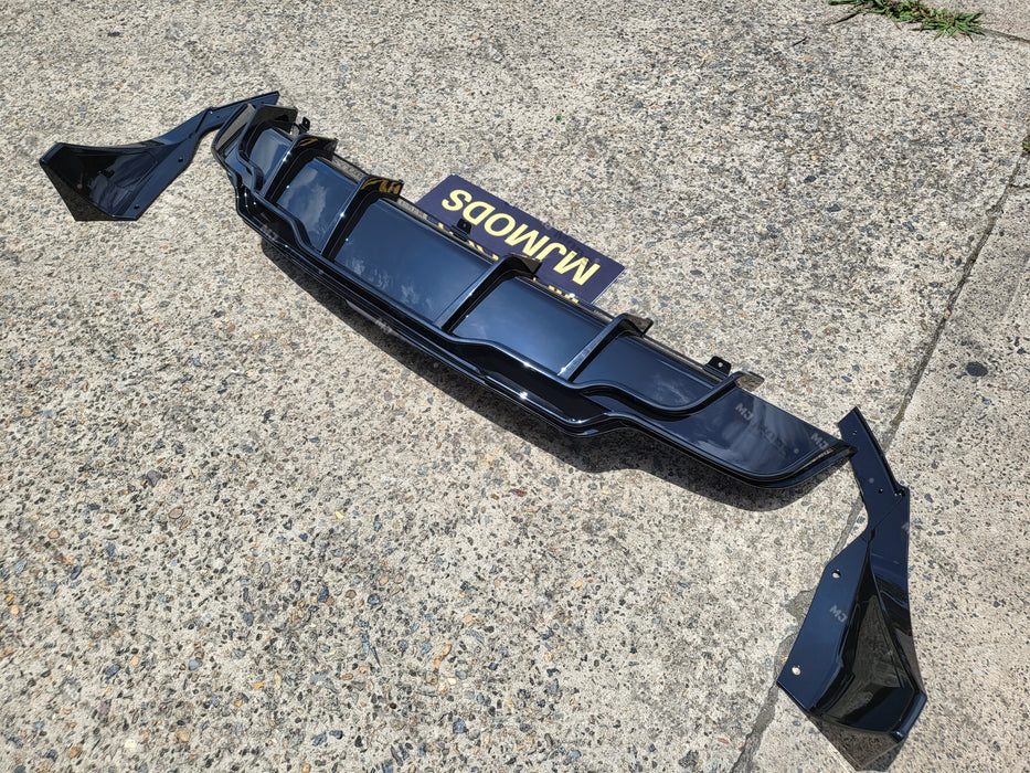 ABS GLOSSY BLACK REAR DIFFUSER fit for【Tesla Model 3】2019+ (7062972497994)