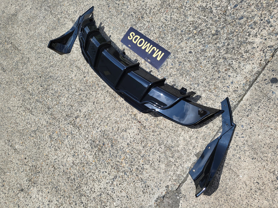 ABS GLOSSY BLACK REAR DIFFUSER fit for【Tesla Model 3】2019+ (7062972497994)