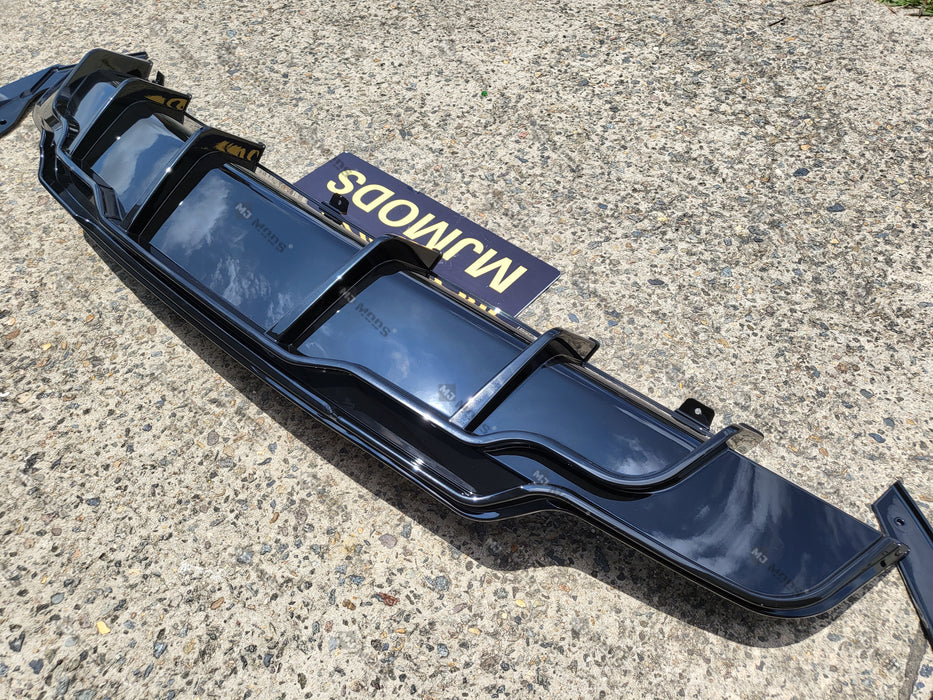 ABS GLOSSY BLACK REAR DIFFUSER fit for【Tesla Model 3】2019+ (7062972497994)