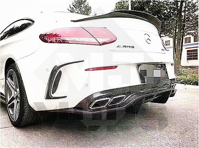 Carbon Fibre Rear Bumper Spoiler for MERCEDES-BENZ 15-18 C CLASS【C205 COUPE A205 CONVERTIBLE】【2D-PSM Style】 (4453604655178)