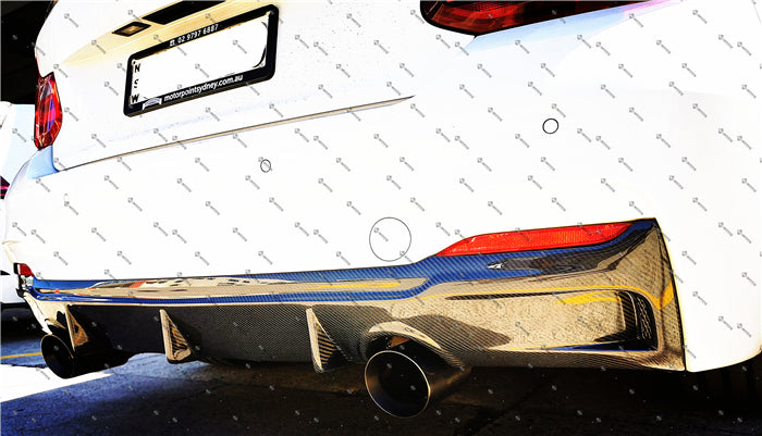 Carbon Fiber Rear Diffuser For BMW【F22 F23 M Sport M240i M235i 230i 228i】【twin】 (4316992110666)