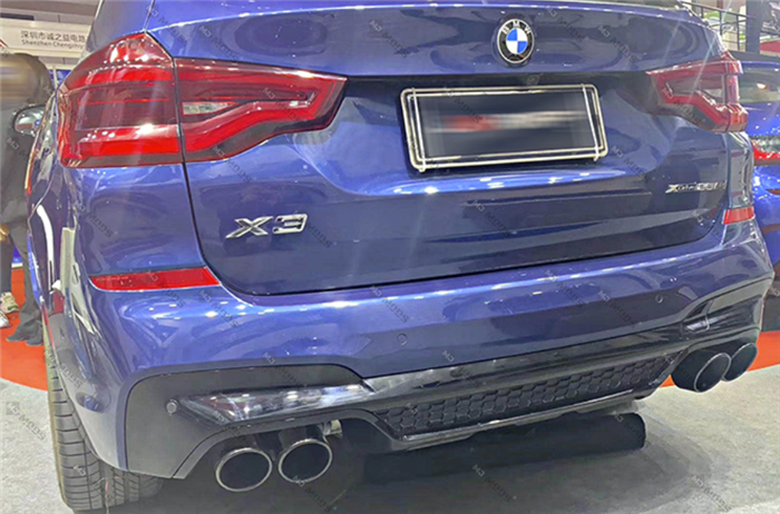 ABS Glossy Black Rear Bumper Diffuser for BMW【X3 G01 M40i & 30d 30i M Sport】2017+【B】 (6582260760650)