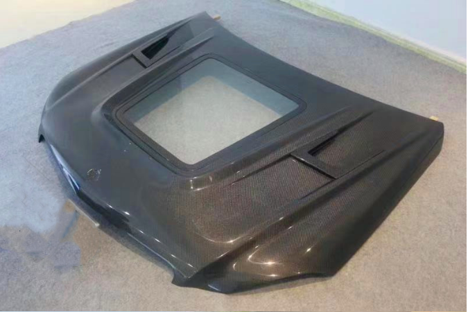 Carbon Fibre Front Bonnet Hood for Mercedes-Benz 11-14 C Class W204 Sedan/Wagon C204 Coupe -- with Glass (4334929739850)