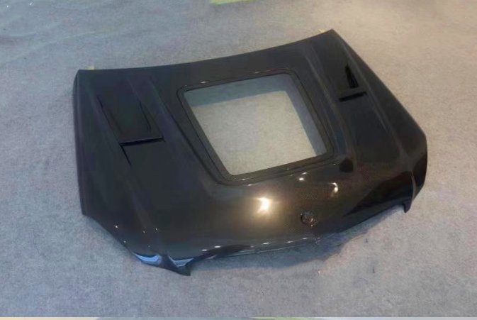Carbon Fibre Front Bonnet Hood for Mercedes-Benz 11-14 C Class W204 Sedan/Wagon C204 Coupe -- with Glass (4334929739850)