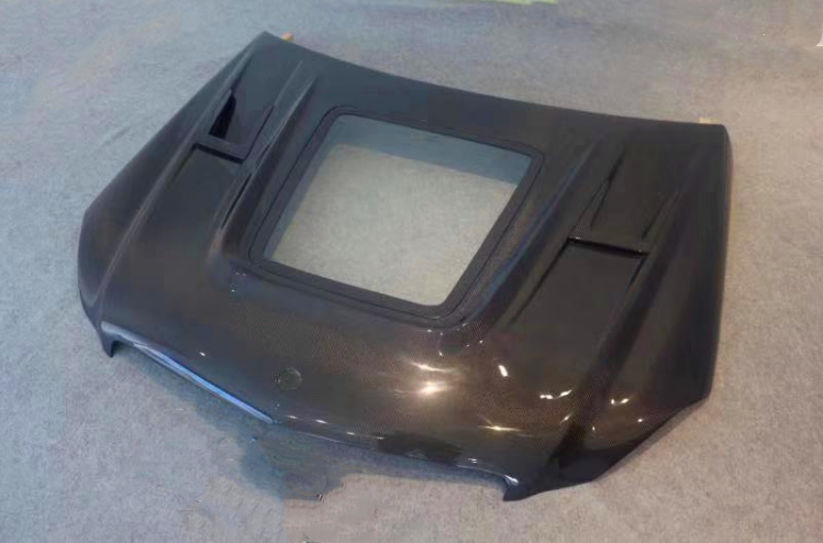 Carbon Fibre Front Bonnet Hood for Mercedes-Benz 11-14 C Class W204 Sedan/Wagon C204 Coupe -- with Glass (4334929739850)