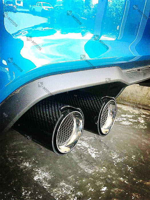 4 Pieces Glossy Carbon Fibre Exhaust Tips fit for F80 F82 F83 F87 M2 M3 M4 (4759334486090)