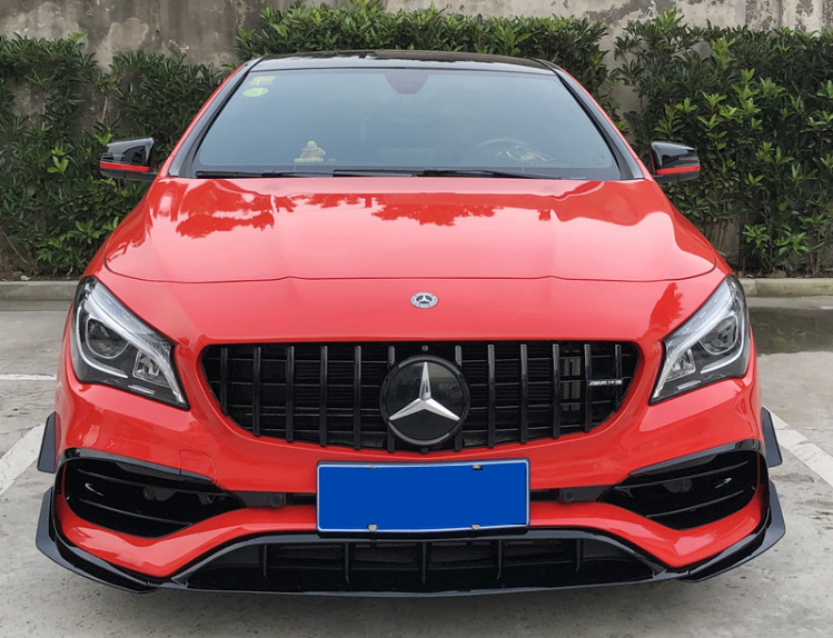ABS Glossy Black Front Lip For MERCEDES BENZ【C117 CLA 180/200/250 AMG】16-19 (6568551743562)