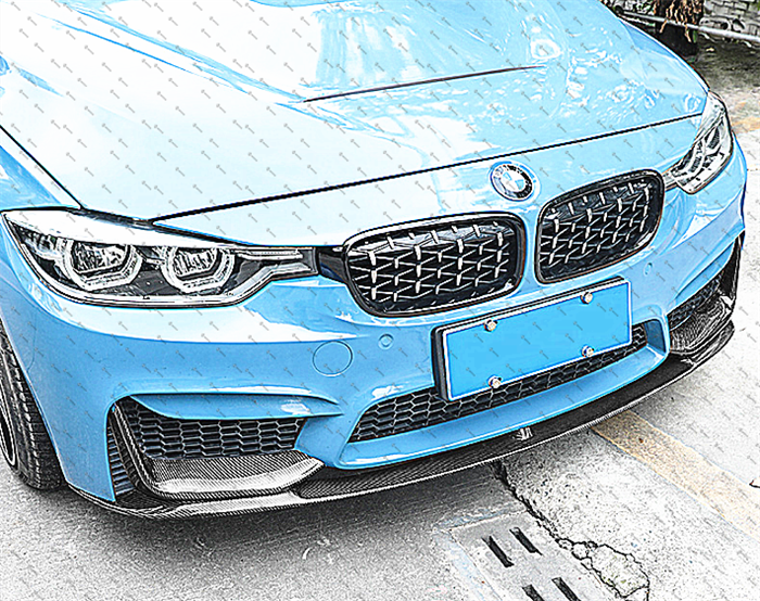 Carbon Fibre Front Bumper Lip for BMW【F80 M3 & F82 F83 M4】【MP Style】 (4461619675210)