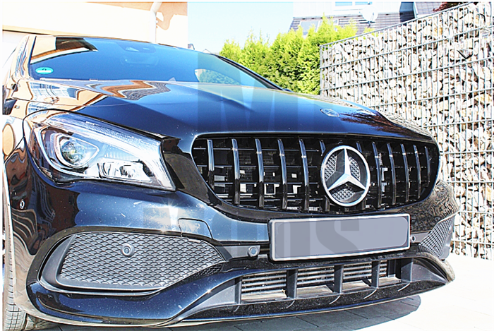 Grille For MERCEDES BENZ【C117 X117 CLA45 AMG CLA180/200/250】16-19【GT BK】 (4748316606538)