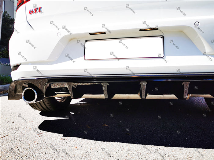 ABS Glossy Black Rear Diffuser For VOLKSWAGEN【Golf 7.5 GTI】2012+ (6574221918282)