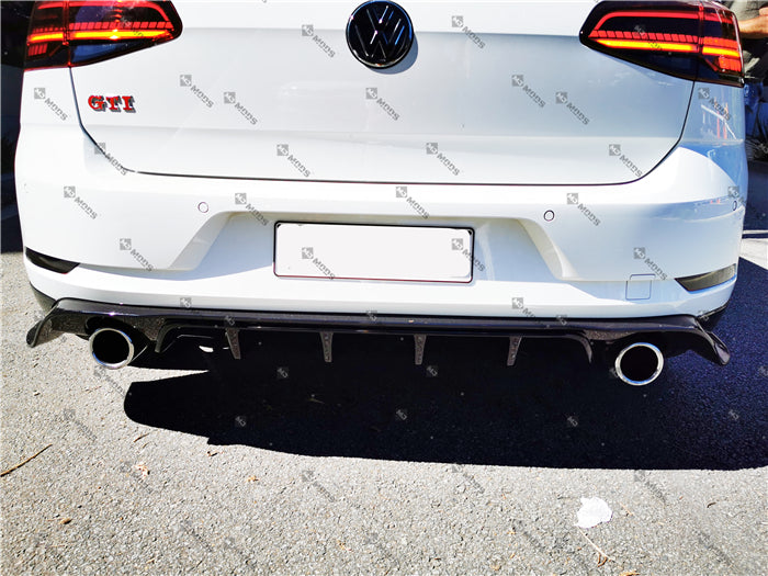 ABS Glossy Black Rear Diffuser For VOLKSWAGEN【Golf 7.5 GTI】2012+ (6574221918282)