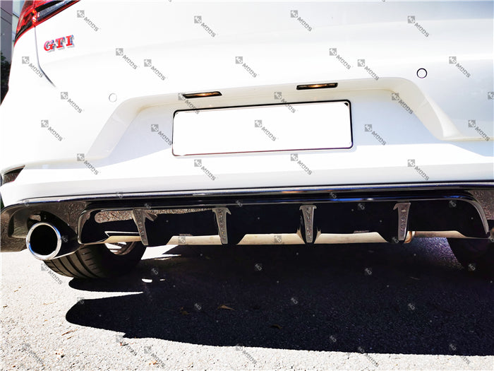 ABS Glossy Black Rear Diffuser For VOLKSWAGEN【Golf 7.5 GTI】2012+ (6574221918282)