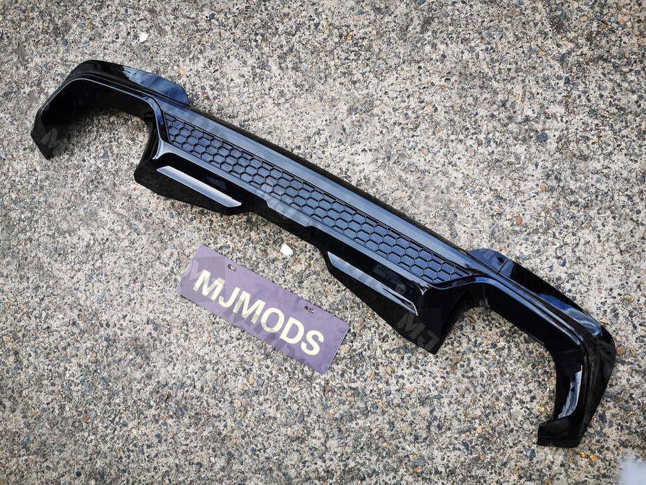 ABS Glossy Black Rear Bumper Diffuser for BMW【X3 G01 M40i & 30d 30i M Sport】2017+【B】 (6582260760650)