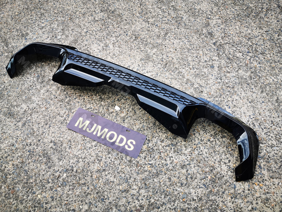 ABS Glossy Black Rear Bumper Diffuser for BMW【X3 G01 M40i & 30d 30i M Sport】2017+【B】 (6582260760650)