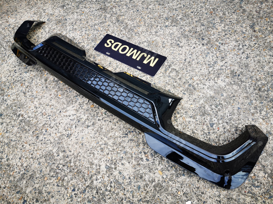 ABS Glossy Black Rear Bumper Diffuser for BMW【X3 G01 M40i & 30d 30i M Sport】2017+【B】 (6582260760650)