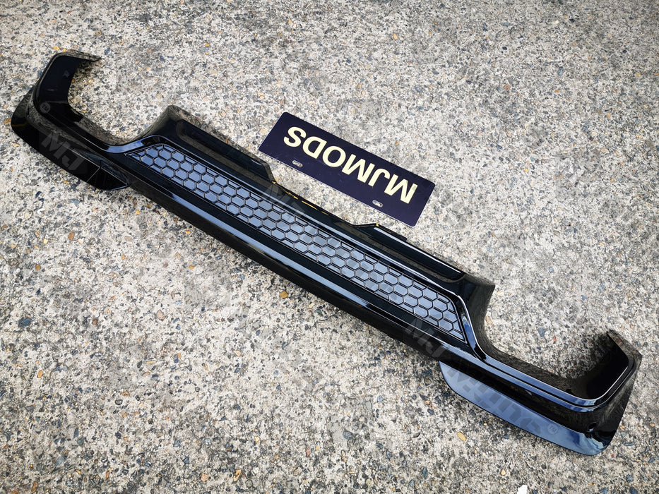 ABS Glossy Black Rear Bumper Diffuser for BMW【X3 G01 M40i & 30d 30i M Sport】2017+【B】 (6582260760650)