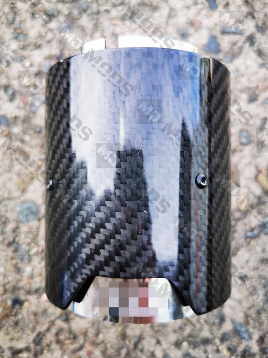 Glossy Black Carbon Fibre Exhaust Tips fit for F80 F82 F83 F87 M2 M3 M4 4 Pieces (4759334486090)