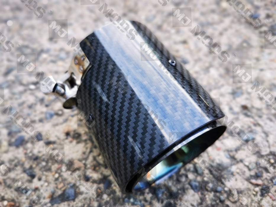 Glossy Black Carbon Fibre Exhaust Tips fit for F80 F82 F83 F87 M2 M3 M4 4 Pieces (4759334486090)