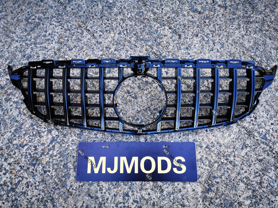 ABS Front Grille For Mercedes Benz C Class【W205/C205/S205/A205 C200/C220/C250/C300/C350/C43 AMG】【15-18】【15-GT Black】 (3835306573898)