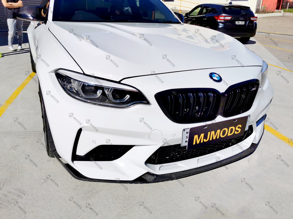 Carbon Fibre Front Bumper Lip for BMW F87 M2C【Competition Edition】【M2C-MP Style】 (4345193889866)