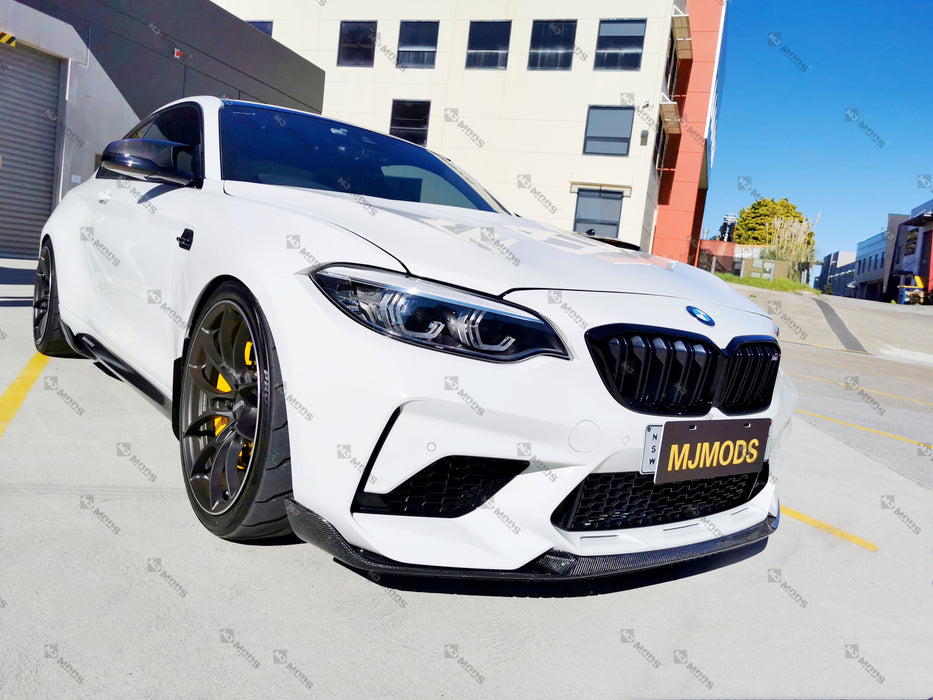 Carbon Fibre Front Bumper Lip for BMW F87 M2C【Competition Edition】【M2C-MP Style】 (4345193889866)