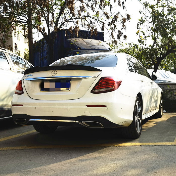 Gloss Black Rear Bumper Boot Lip Spoiler for MERCEDES-BENZ E CLASS【W213】【E43 E53 E63 E200/220/300/350/400/450】【PSM Style】2016+