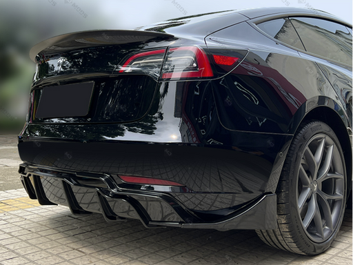 Copy of ABS GLOSSY BLACK REAR DIFFUSER fit for【Tesla Model Y】2022+ (7062972497994)