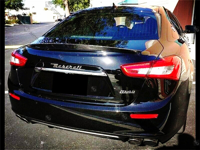 Carbon Fibre Rear Trunk Boot Spoiler for Maserati【Ghibli】2014-2019【Wald Style】 (3789671792714)